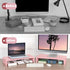 TEAMIX Pink Monitor Riser, 20L Inch Wood Stand for Desk, Sturdy TV/Screen/PC/Printer Riser with Storage (Pink, 20 inch)