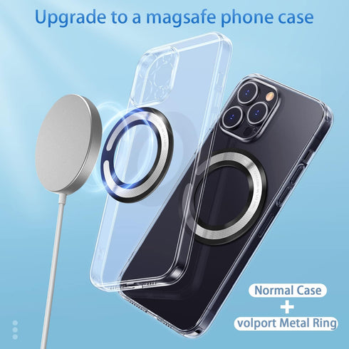4PCS Magsafe Ring, Magnet Adapter with 3M Adhesive for Wireless Charger, Card Wallet, Car Mount, Compatible Phones