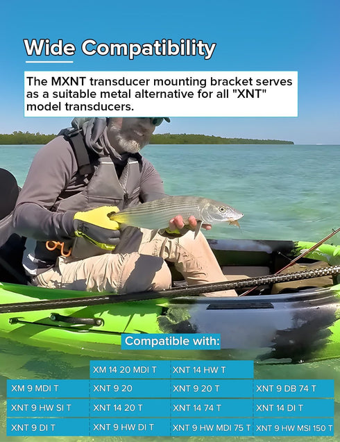 XNT Transducer Mount, 740162-1 MHX MXNT Metal Transducer Mounting Bracket for Transducer Mounting Plate