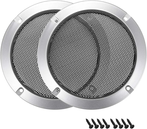 uxcell 2pcs Speaker Grill Mesh Decorative Circle Woofer Guard Protector Cover for 6.5" Mounting Hole