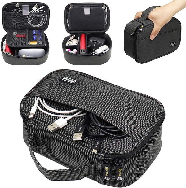 sisma Tech Travel Organizer, Small Electronic Accessories Carrying Bag for Cables, Phone Chargers, Special Edition