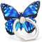 Butterfly Cell Phone Ring Holder, 360° Rotation Finger Grip Stand Compatible with All Smartphones (Blue)