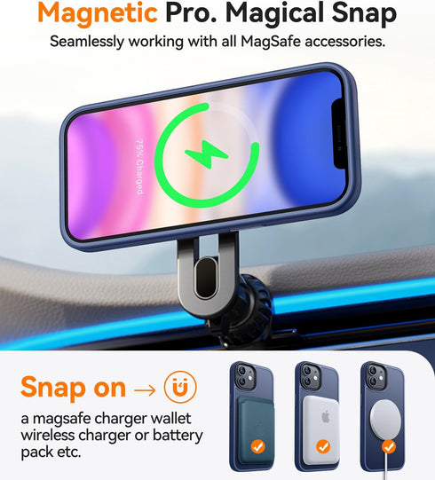 CANSHN iPhone 11 Case, Magnetic Designed, Compatible with Magsafe, Translucent Matte Slim Thin Shockproof Protective