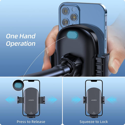 APPS2Car Wireless Car Charger 15W Fast Charging Car Phone Holder, Wireless Car Charger Mount for Dashboard, Windshield,