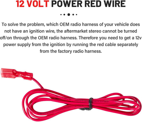 2002-2008 RED WOLF Stereo Wiring Harness Fit for GMC Envoy Sierra Chevy Silverado Impala Aftermarket Stereo Radio Wire