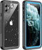 Compatible with iPhone 11 Waterproof Case, Full-Body Rugged Bumper Sealed Cover, Shockproof Dustproof Case (Blue/Clear)
