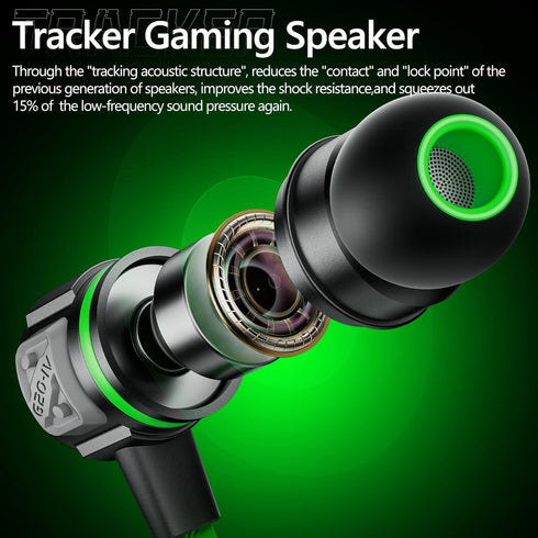 Gaming Earbuds Wired, USB C & 3.5mm Dual Plug Headphones with Mic, Stereo Bass Noise Isolating for PC/PS4/PS5/Xbox