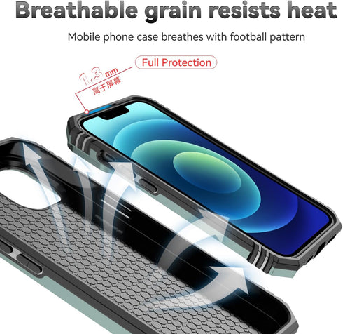 Hitaoyou Compatible with iPhone 15 Plus Case, iPhone 15 Plus Case with Camera Cover & Kickstand, Military Grade