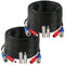 2 Pack 100 Feet BNC Video Power Cable,BNC Extension Wire Video Security