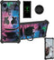 Cricket Debut S2 Case Cover for AT&T ATT Calypso 4, Hard PC + Soft Silicone, Ring Support, Luminous Effect YGH-BQ