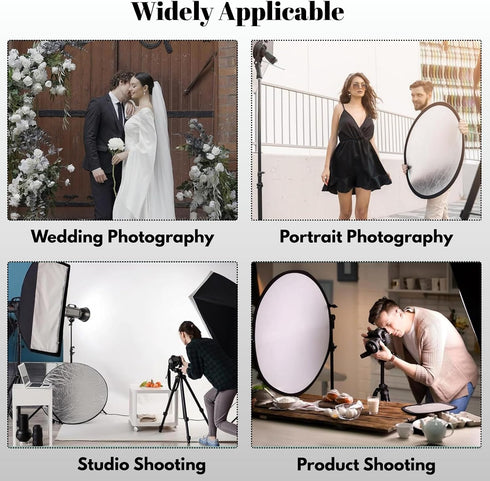 SuperRC 5 1 24'' in Photo Collapsible Photography Reflector Portable Camera Panel for Studio Outdoor Lighting Indoor