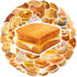 Hozeuiy 50pcs Album Cute Bread Stickers, Delious Food Decals Waterproof Decorative Decals for Scrapbook DIY Crafts