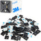 XHF 100 PCS 3/4" Black Self Adhesive Cable Zip Tie Mounts Wire Clips Holders Organizer