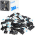 XHF 100 PCS 3/4" Black Self Adhesive Cable Zip Tie Mounts Wire Clips Holders Organizer
