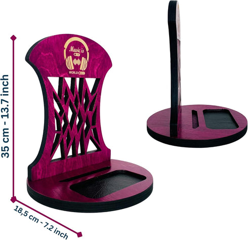 Wooden Headset Stand for Desk, Best Gifts for Music Lovers, Teen Girls, Daughters, Sisters, Girlfriends, Birthday Gifts