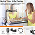 Overhead Phone Mount with 60 LED Light: Portable Selfie Light and Phone Holder for Desk, Camera Mount Arm Stand for
