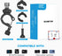 Sametop Handlebar Bike Pole Mount for GoPro Hero 12, 11, 10, 9, 8, 7, 6, 5, DJI Action Cameras - 360° Rotation