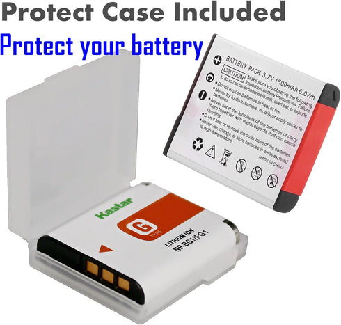 Kastar Charger and NP-BG1 Battery Replacement for Sony G Type Battery and Cyber-Shot Cameras
