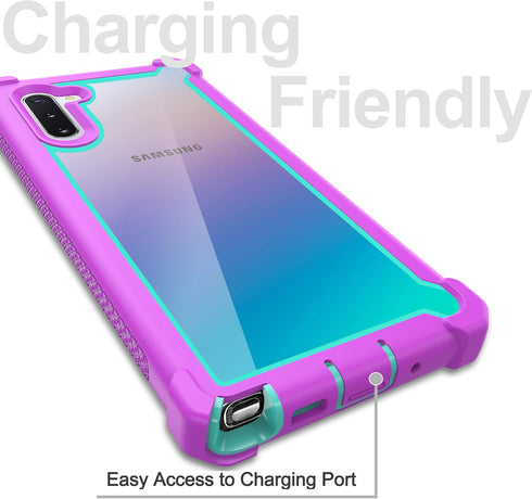Case for Samsung Galaxy Note 10 with Screen Protector, Full Body Protective Hybrid Dual Layer Cover for Galaxy Note 10
