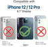 VENA Legacy Card Holder Case - Black Compatible with Apple iPhone 12/12 Pro (6.1"-inch), Slim Profile Leather Cover