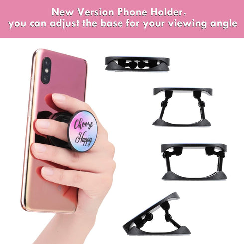 Frienda 6 Pieces Cell Phone Grip Holder Stand - Inspirational Quote Grip Holder for Most Phones