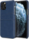 QLTYPRI iPhone 11 Pro Case Wallet, Ultra Slim Vintage Synthetic Leather Card Case with 2 Card Slots, Navy