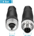 MECCANIXITY 4 Pin M12 Male & Female Aviation Wire Connector, 4 Set Waterproof IP67 Circular Connector for Networks Instruments Computer by MECCANIXITY