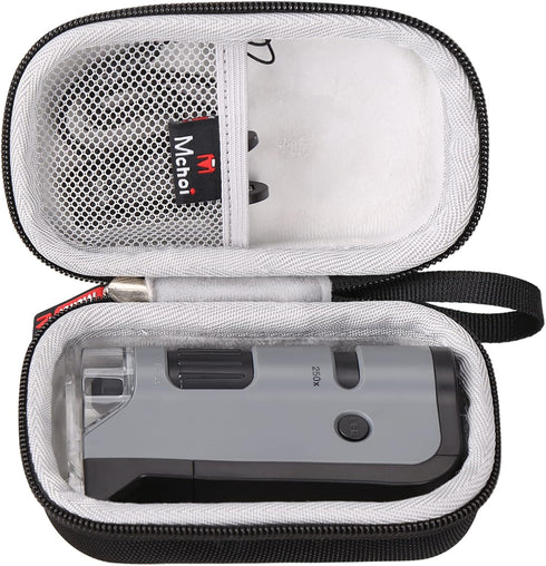 Mchoi Hard Carrying Case Suitable for Carson MicroFlip 100x-250x LED and UV Lighted Pocket Microscope(MP-250 or MP-250MU), Shockproof Lab Handheld Digital Microscopes Travel Protective Case, Case Only