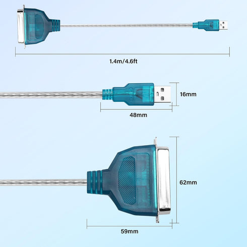 IEEE1284 CN36 (4.6FT) SinLoon USB to Parallel Port Adapter USB to Parallel Printer Cable Adapter for Printer