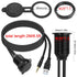 QIANRENON USB3.0 & 3.5mm Audio Threaded Fixed Embedded Car Waterproof Cable, 5Gbps TRS 3.5mm & USB3.0 Dashboard Panel