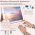 iPad 9th Gen 2021 Case with Keyboard, Detachable Wireless Bluetooth Keyboard with Pencil Holder for iPad 10.2