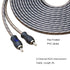RCI23 100% 3ft 2-Channel RECOIL Oxygen Free Copper RCA Audio Cable, Twisted Pair with Noise Reduction