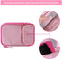 Cable Organizer Bag, Pink Travel Accessories Carry Case for Cable, Charger, Phone, USB, SD Card with Ties
