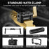 NATO Clamp, Quick Release Lock Clamp with 1/4" 3/8" ARRI Thread, Standard NATO Clamp for Camera Cage