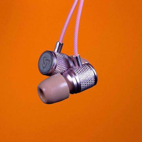 LUDOS ULTRA Wired Earbuds - in-Ear Headphones with Microphone, Noise Isolating Ear Buds, Memory Foam for iPhone,