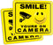 iSYFIX Smile You're on Camera Signs for Business – 2 Pack 7x6 Inch, Security Camera Sign
