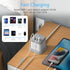 BESTEK 20W 3 3 5ft European Travel Plug Adapter, Power Strip with USB C PD and USB Ports, Side Wide Outlet Extender, EU