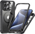 ESR Armor Series Case Set for iPhone 15 Pro Max, Clear Black, Military-Grade, Scratch Resistant, MagSafe Compatible,