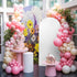 Jnbasdffb 7.2 Vintage Flowers Wedding Arch Cover,Stretchy Spandex Arch Backdrop Stand Covers FT,Spring Rustic Oil