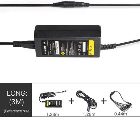 DC 12V 5A Power Supply Adapter with 8 Splitter Power Cable for Security Camera CCTV DVR Surveillance Systems
