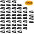 SOULWIT 50Pcs Self Adhesive Cable Management Clips, Wire Organizers for TV PC Ethernet Cable (Black)