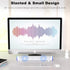 SOULION R30 Computer Speakers, USB Powered 3.5mm AUX Small Speakers with Colorful LED Lights for Desktop Laptop White