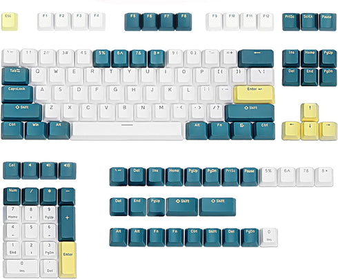 Happy Balls Keycaps Doubleshot PBT Keycap Set for 61 63 64 66 68 84 87 96 100 104 108 MX Switches Mechanical Keyboards