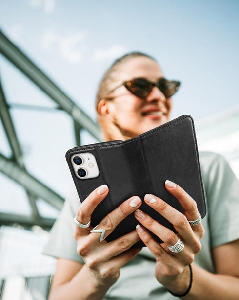 TUCCH Wallet Case for iPhone 12 Pro/iPhone 12 5G, Premium PU Leather Flip Folio Cover with Card Slot and Stand Design