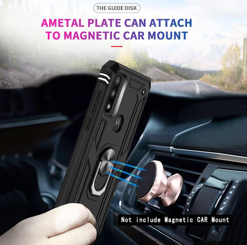LeYi Military-Grade Phone Case for Moto G Play 2023/G Pure/G Power 2022, with 2 Pcs Screen Protectors (Black)