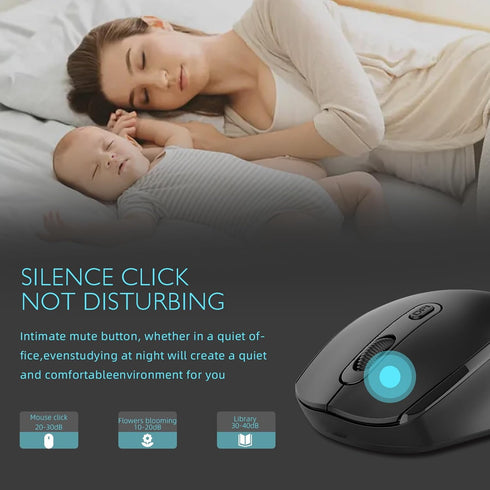 ONE-UP Wireless Mouse, 2.4G Silent Computer Mouse with USB Nano Receiver for Laptop, Chromebook, PC, Mac
