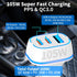 105W USB Car Charger 3-Port for Family Travel, PD 45W & QC3.0 30W Super Fast Charging for Multiple Devices