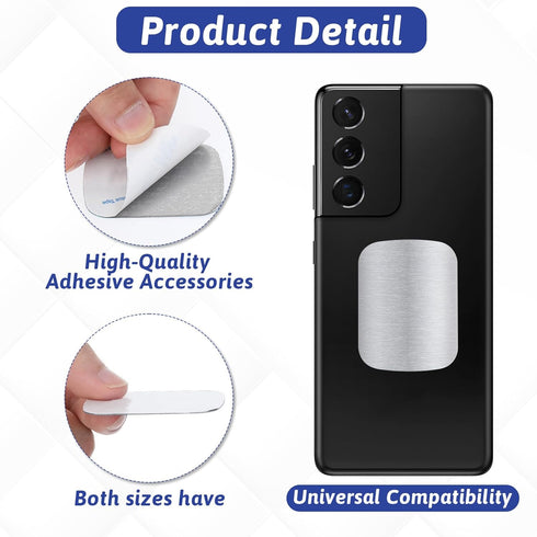 SULIKJHUI 30 Pack 2.56x1.77 Inch (0.02 Adhesive Metal Plate for Magnets, Metal Strips for Magnetic Mount, Steel Sheets