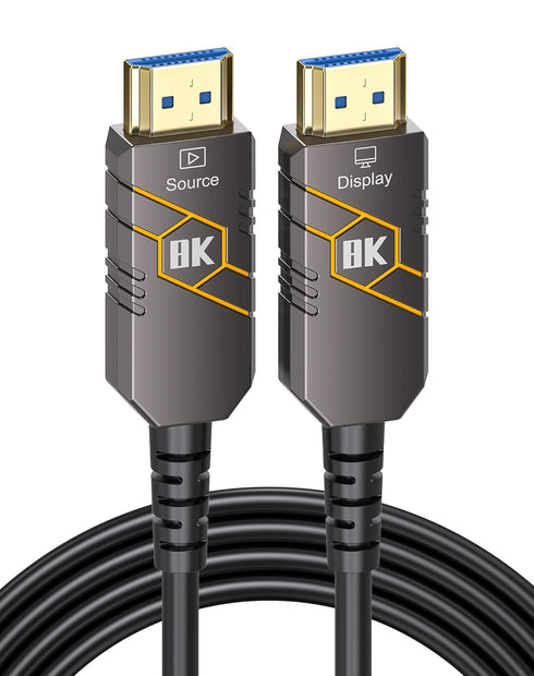8K Fiber Optic HDMI Cable 50FT, 48Gbps High Speed HDMI 2.1 Cable,
