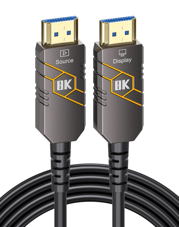 8K Fiber Optic HDMI Cable 50FT, 48Gbps High Speed HDMI 2.1 Cable,